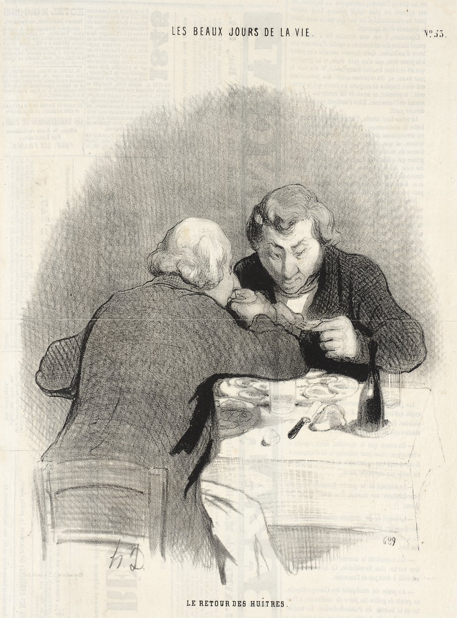 Powrót ostryg autorstwa Honoré Daumier