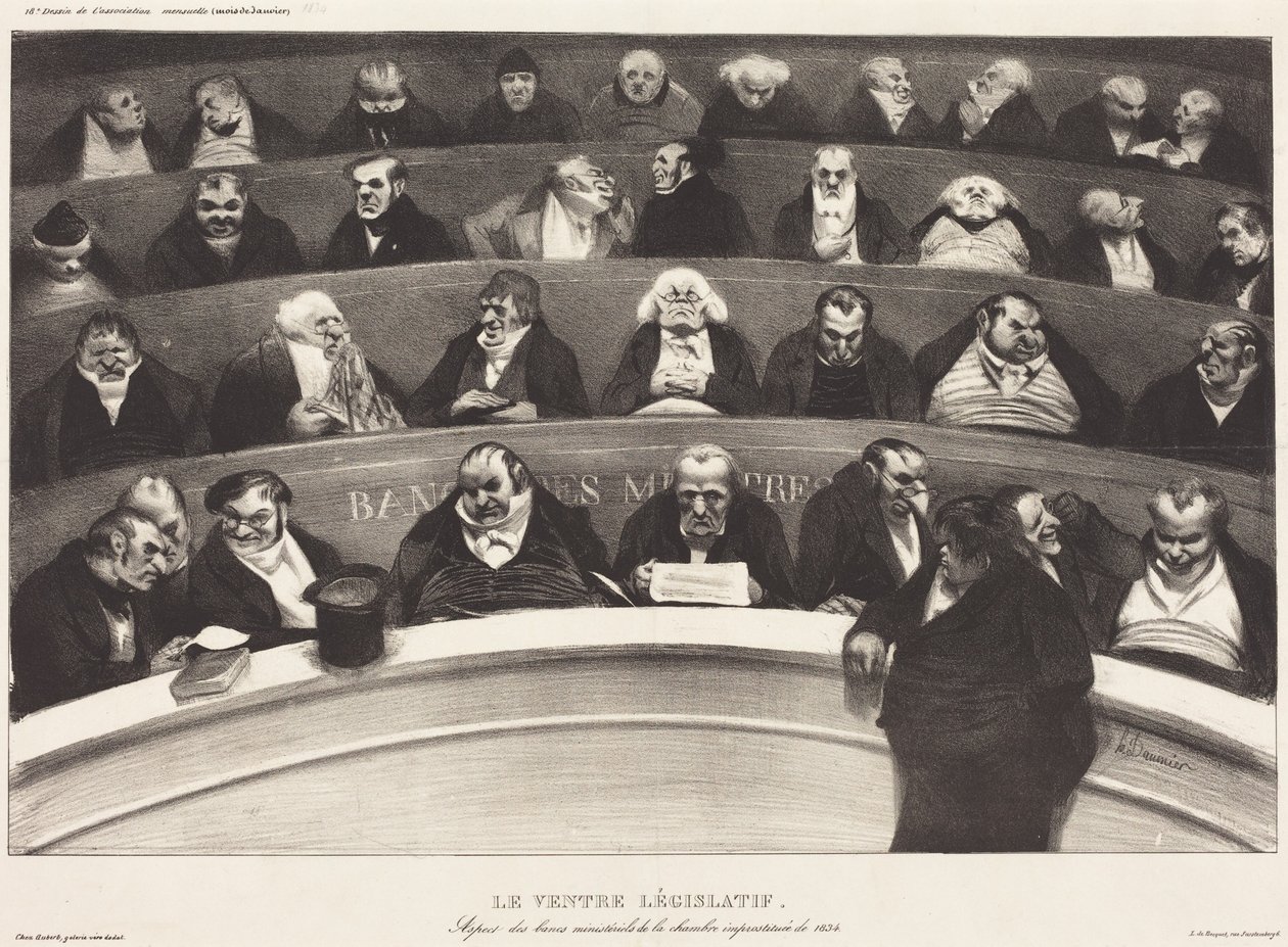 Brzuch ustawodawczy autorstwa Honoré Daumier