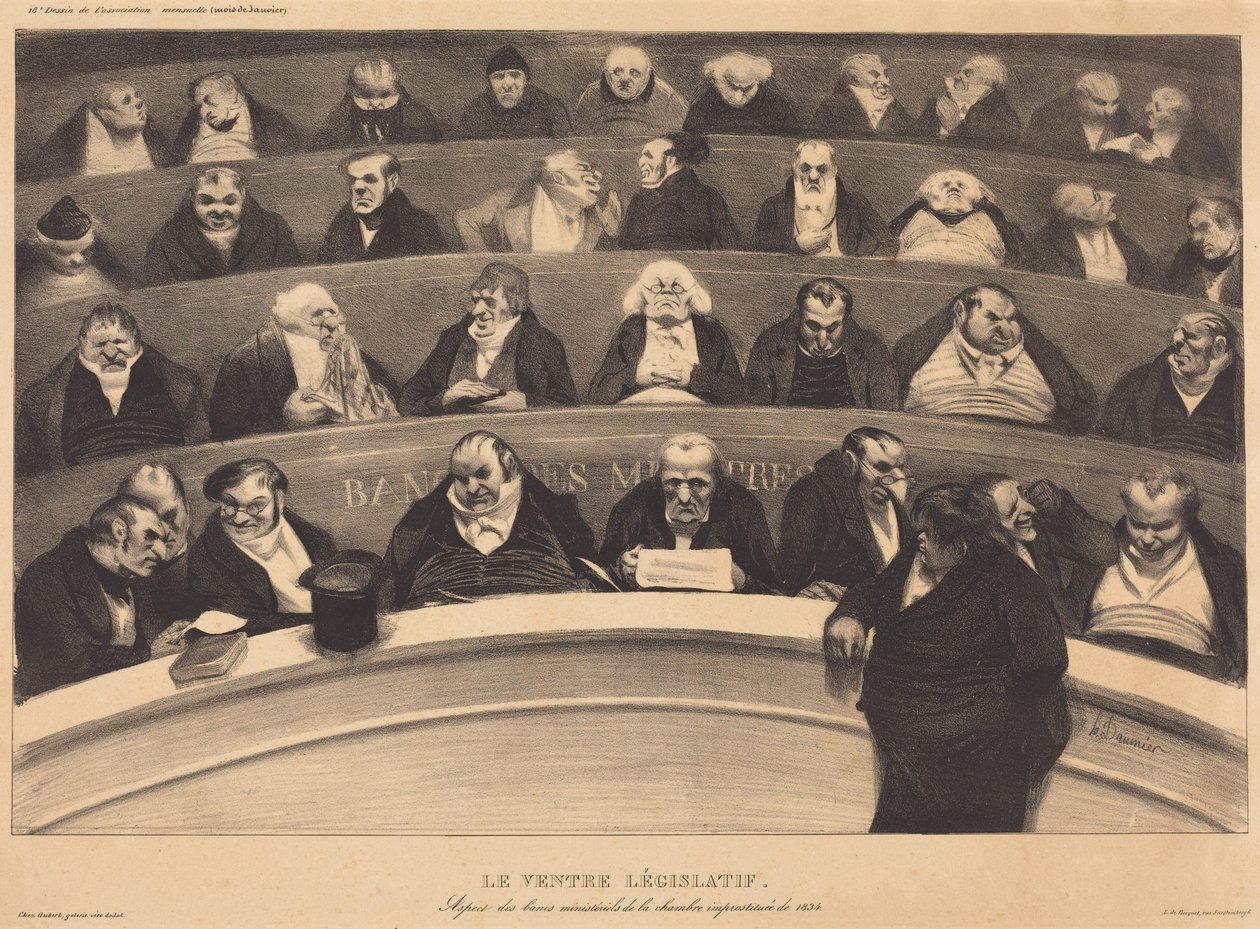 Brzuch ustawodawczy autorstwa Honoré Daumier