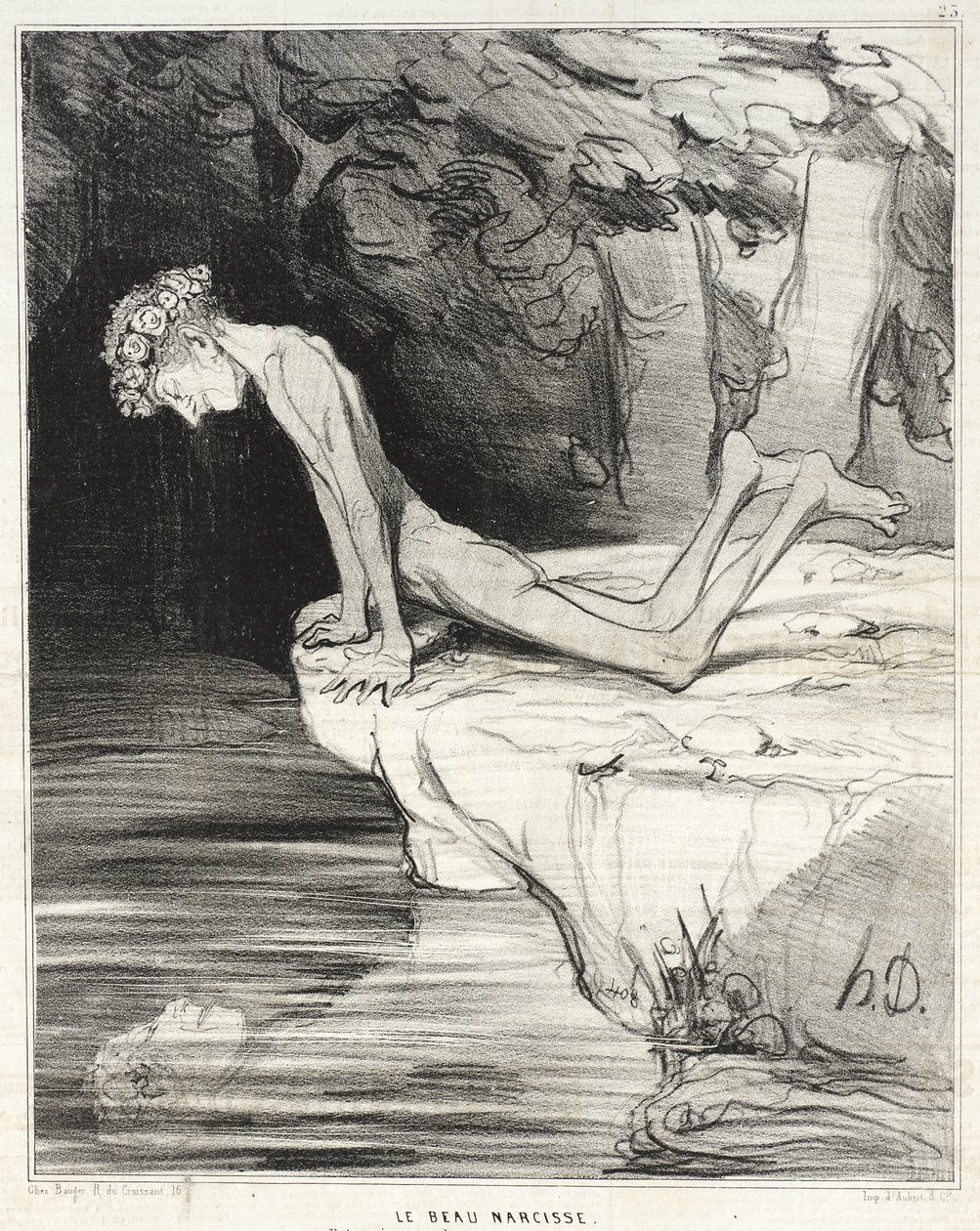 Piękny Narcyz autorstwa Honoré Daumier
