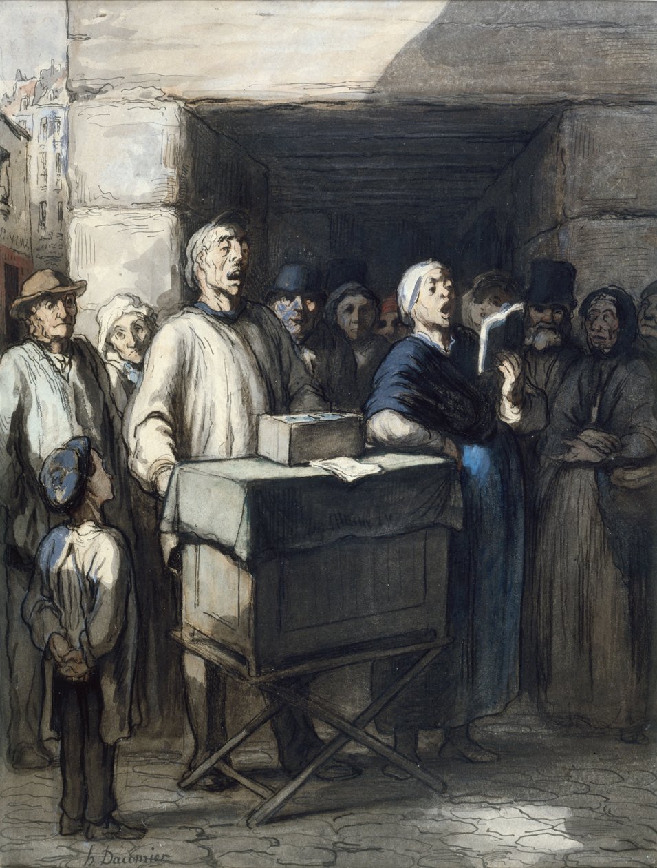 Grajek na katarzynie autorstwa Honoré Daumier