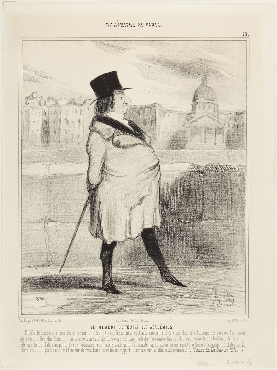 Członek wszystkich akademii autorstwa Honoré Daumier