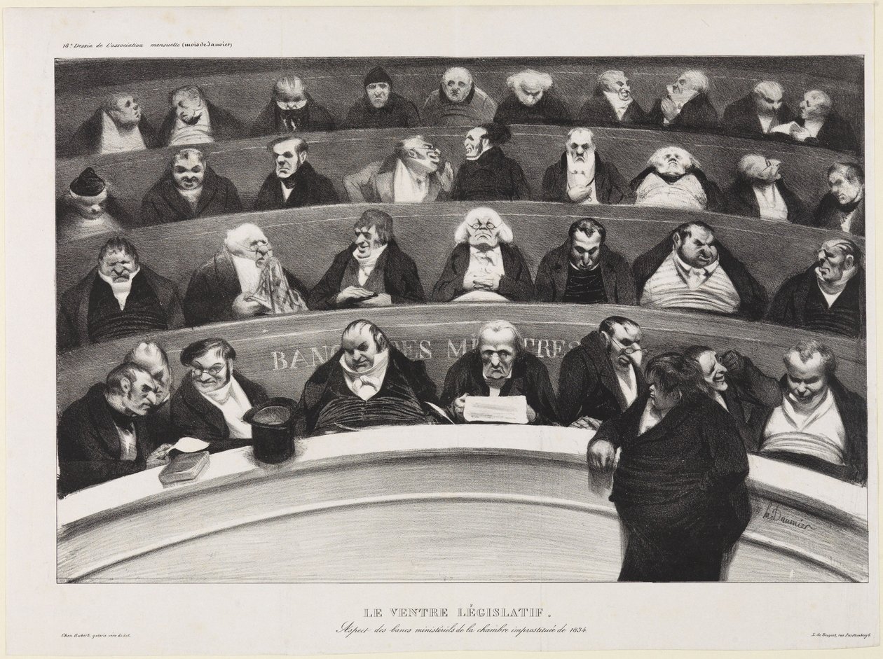 Brzuch ustawodawczy autorstwa Honoré Daumier