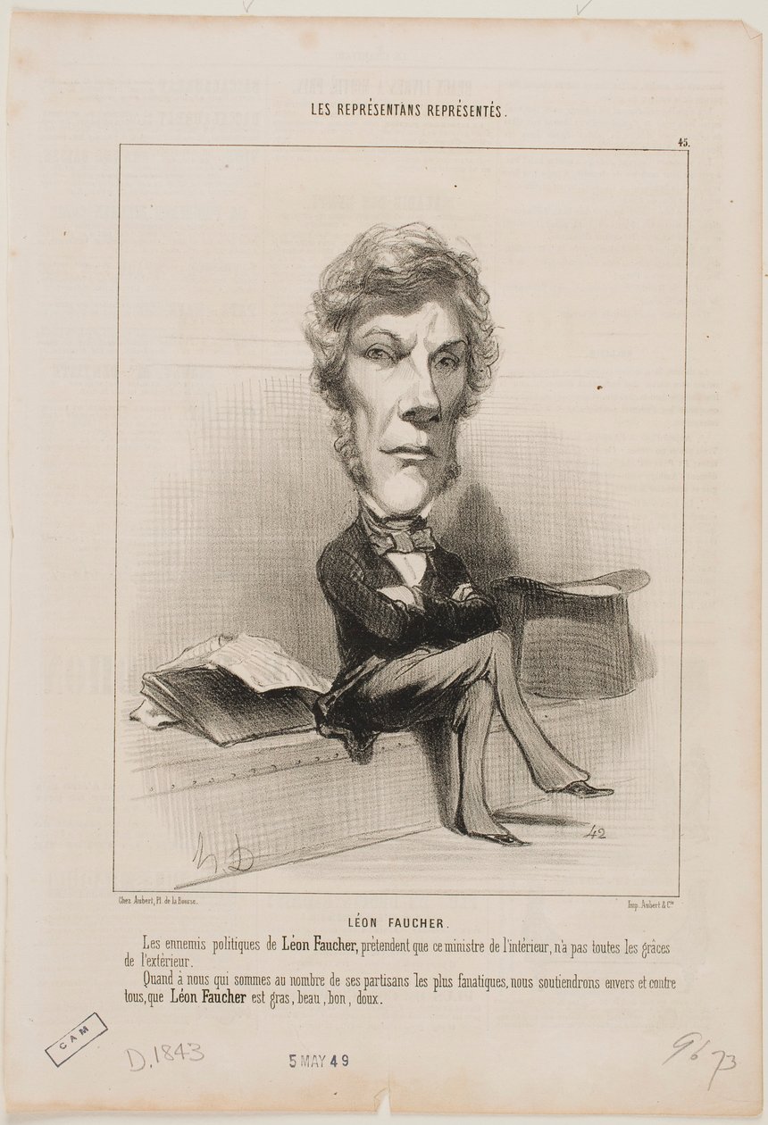 Léon Faucher autorstwa Honoré Daumier