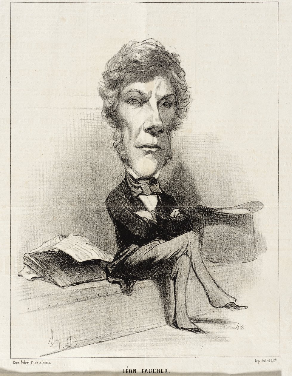Léon Faucher autorstwa Honoré Daumier