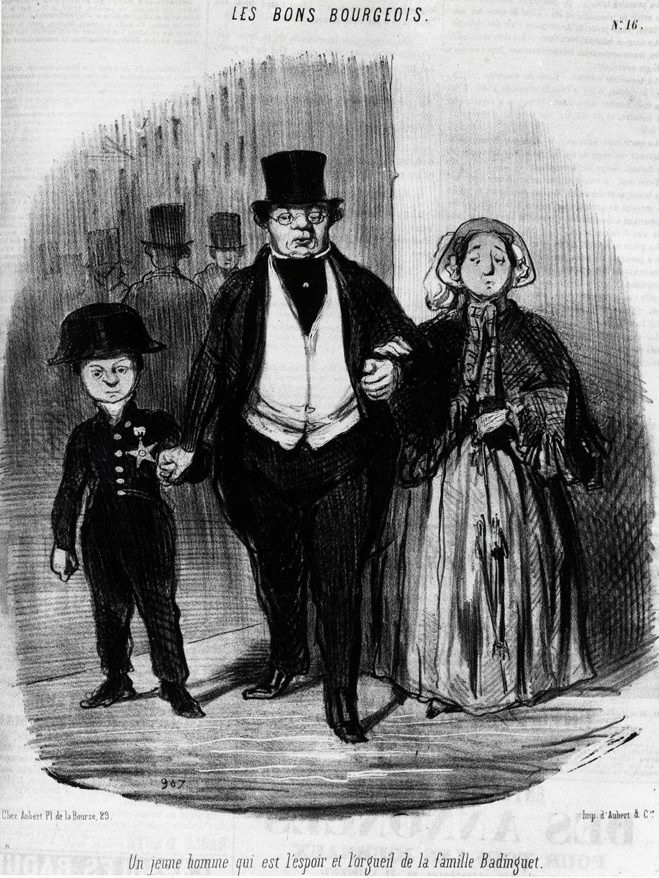 Dobry mieszczanin - autorstwa Daumiera, w „Charivari” z 16.09.1846 r. autorstwa Honoré Daumier