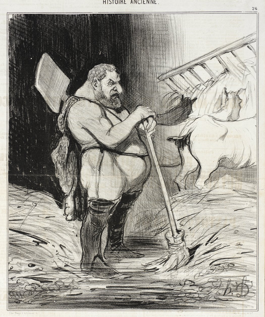 Stajnie Augiasza autorstwa Honoré Daumier