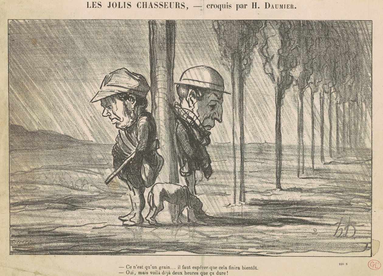 Ładni łowcy autorstwa Honoré Daumier