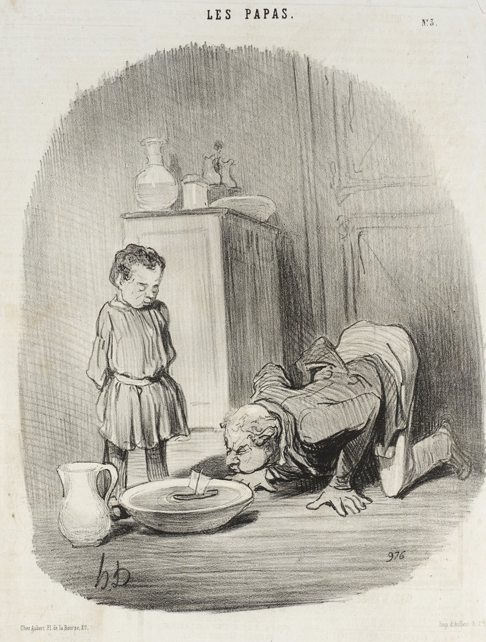 Tatusiowie (seria rycin) autorstwa Honoré Daumier