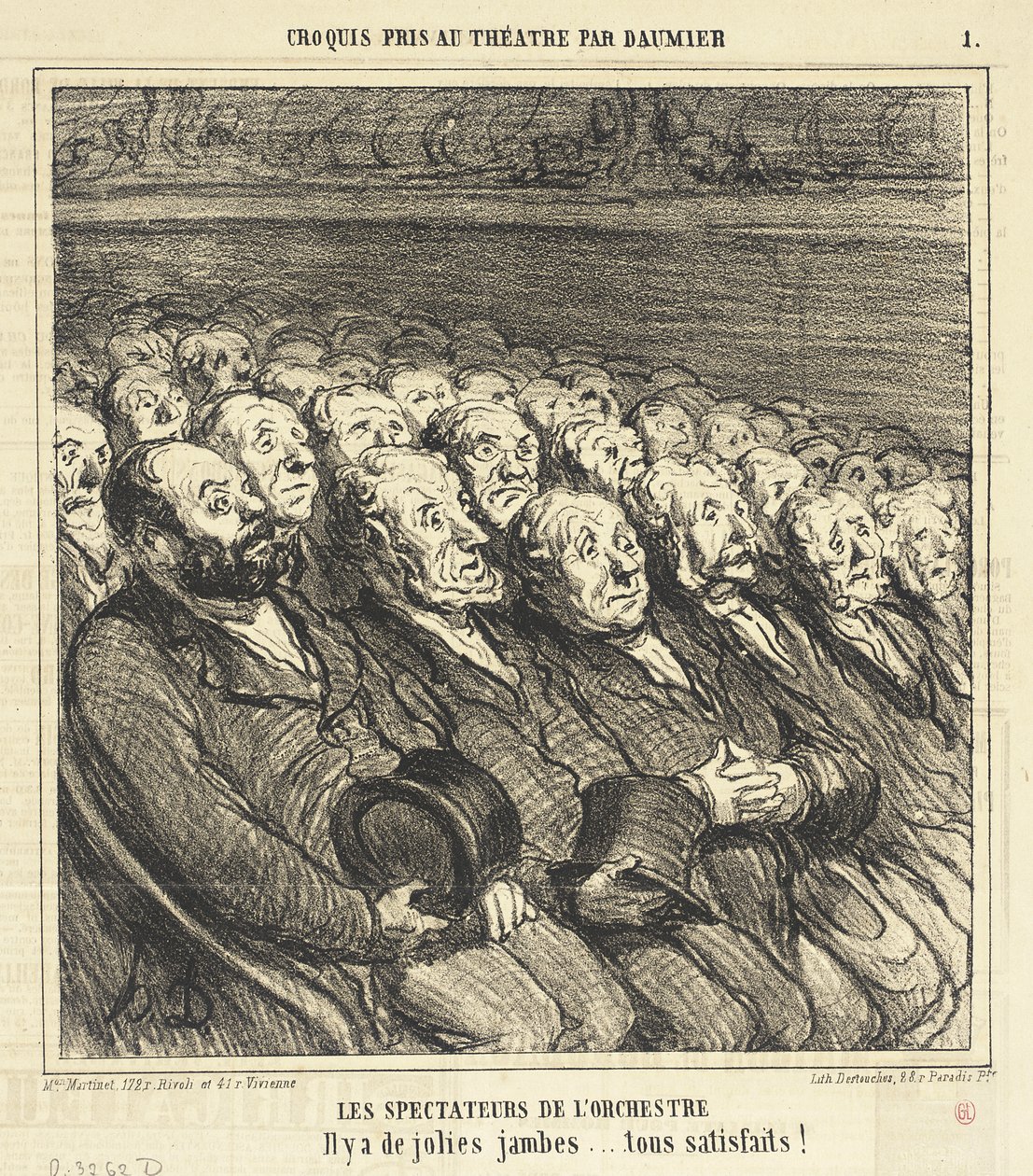 Widzowie orkiestry autorstwa Honoré Daumier