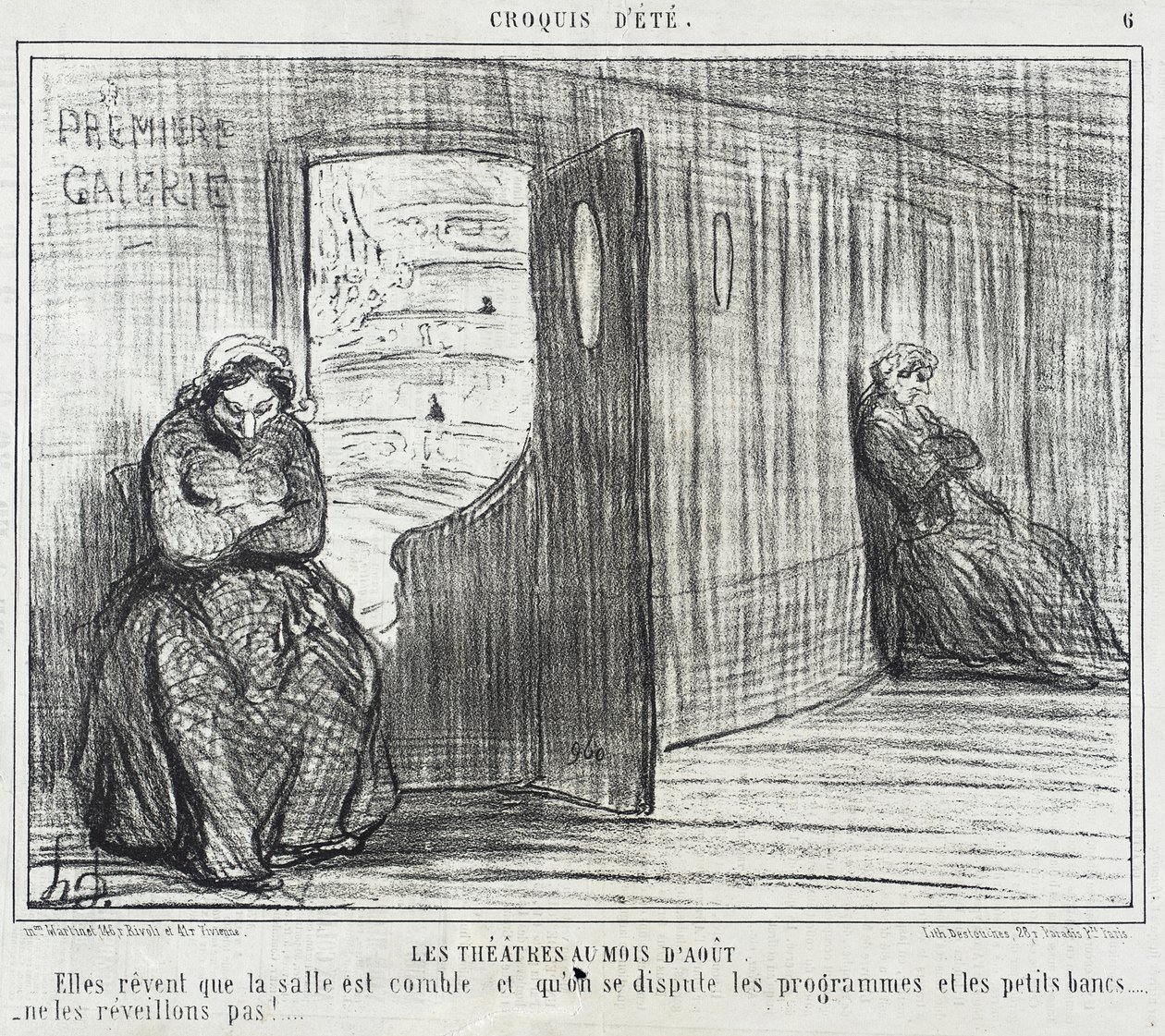 Teatry w sierpniu autorstwa Honoré Daumier