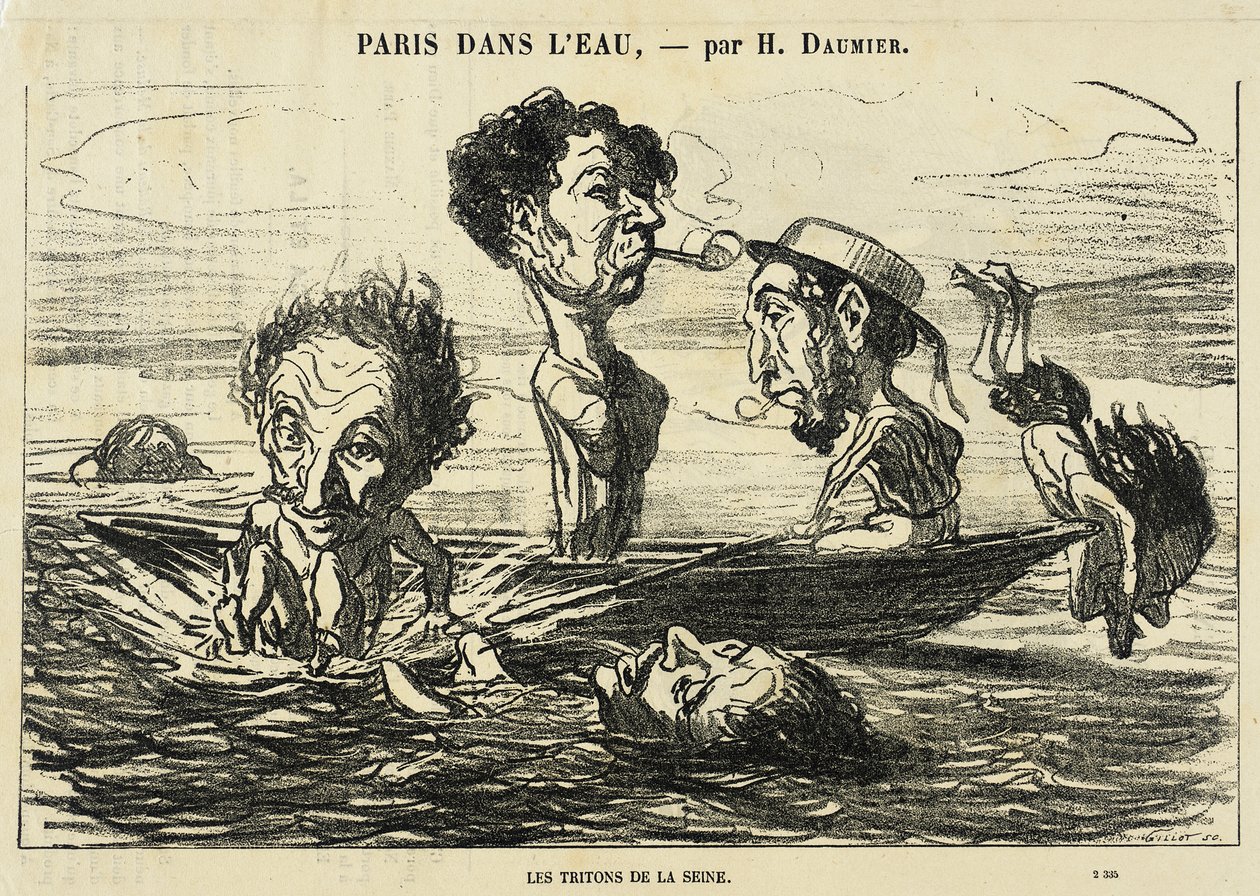 Trytony Sekwany autorstwa Honoré Daumier