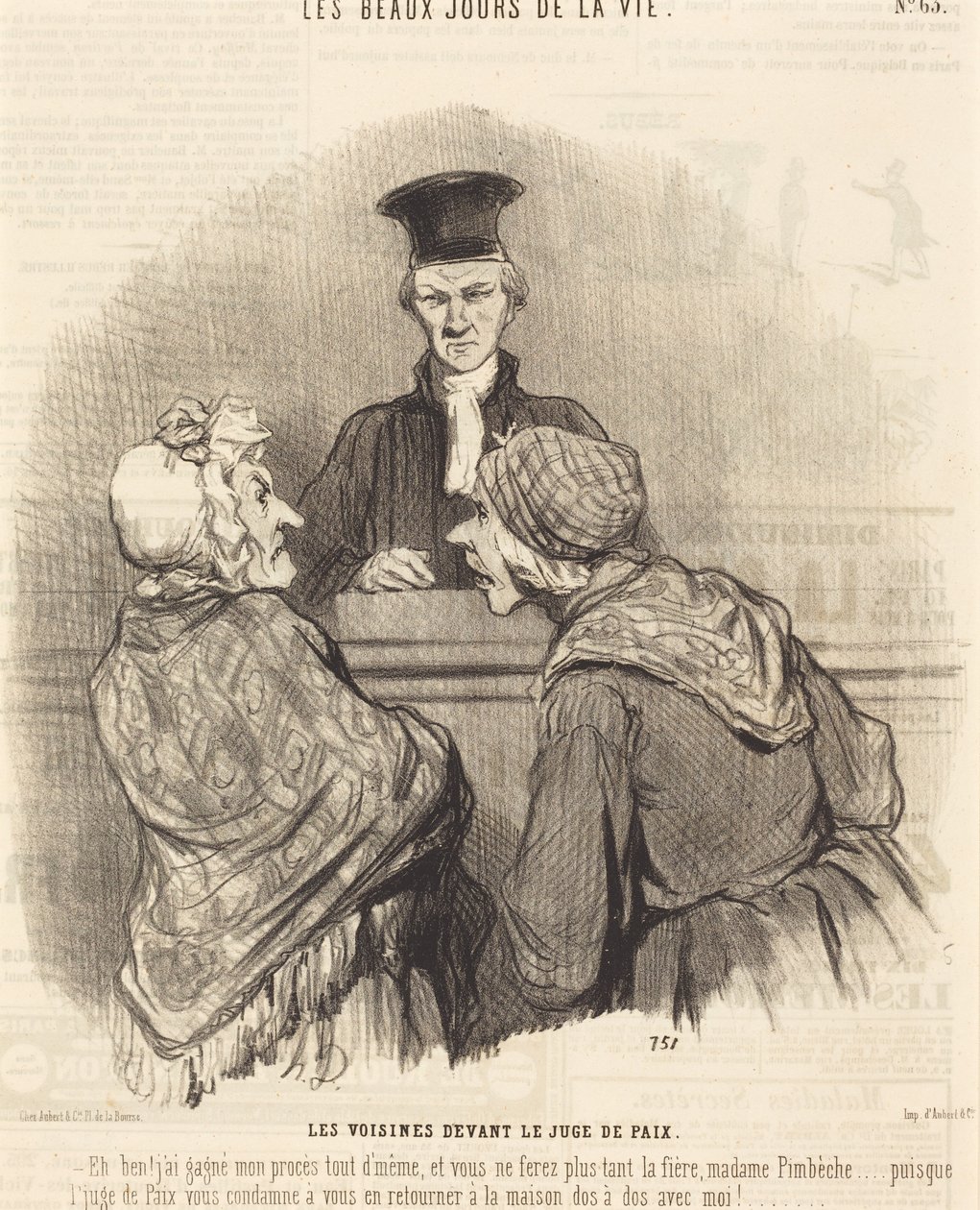 Sąsiadki przed sędzią pokoju autorstwa Honoré Daumier