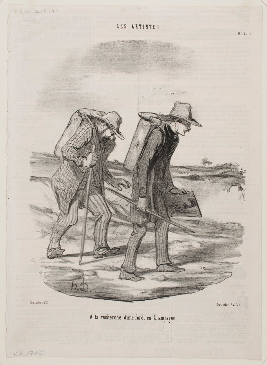 W poszukiwaniu lasu w Szampanii autorstwa Honoré Daumier