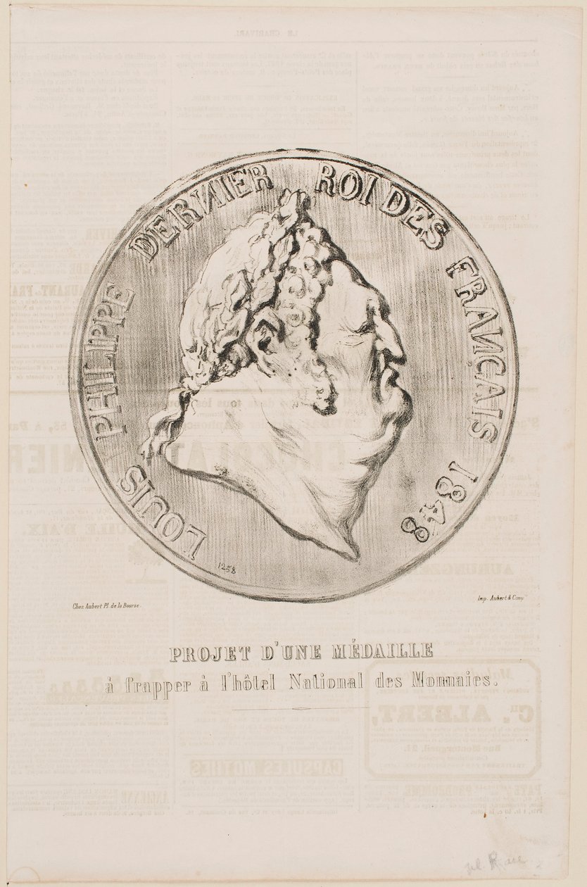 Ludwik Filip, ostatni król Francuzów 1848 autorstwa Honoré Daumier