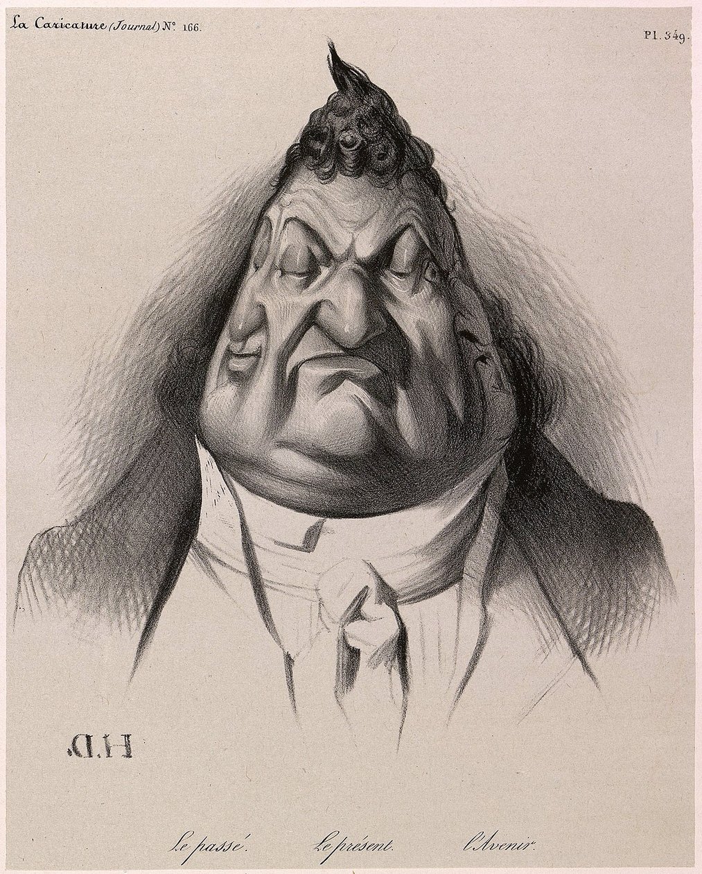 Louis-Philippe widziany przez Daumiera - Przeszłość - Teraźniejszość - Przyszłość - z La Caricature - 1834 - autorstwa Honore Daumier - Ilustracja z gazety: „”La Caricature”””, 9 stycznia autorstwa Honoré Daumier