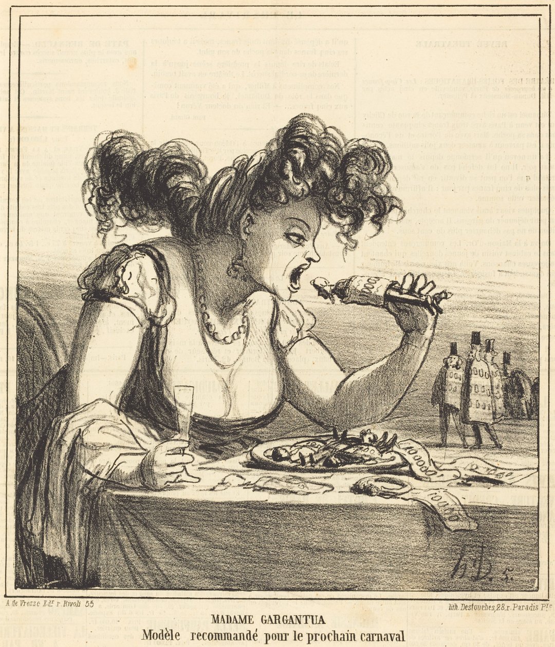 Madame Gargantua autorstwa Honoré Daumier