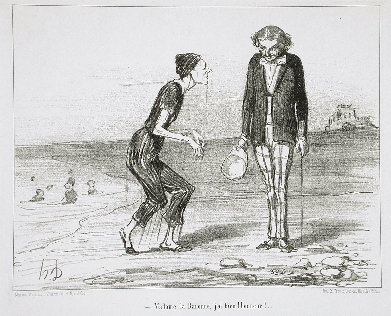 Madame la Baronne, mam zaszczyt! autorstwa Honoré Daumier
