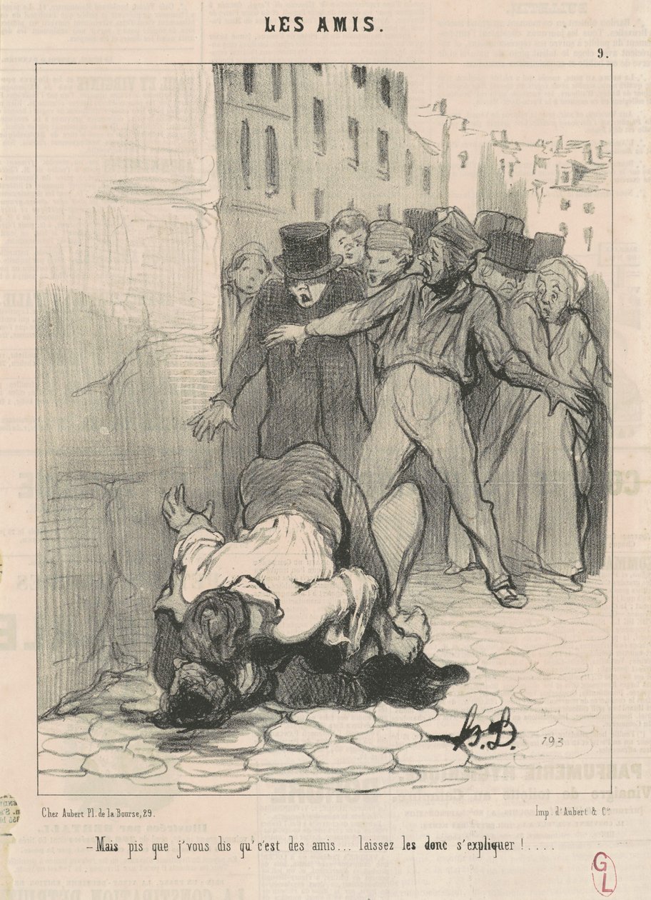 Ale gorzej niż ci mówię, że są przyjaciółmi... autorstwa Honoré Daumier