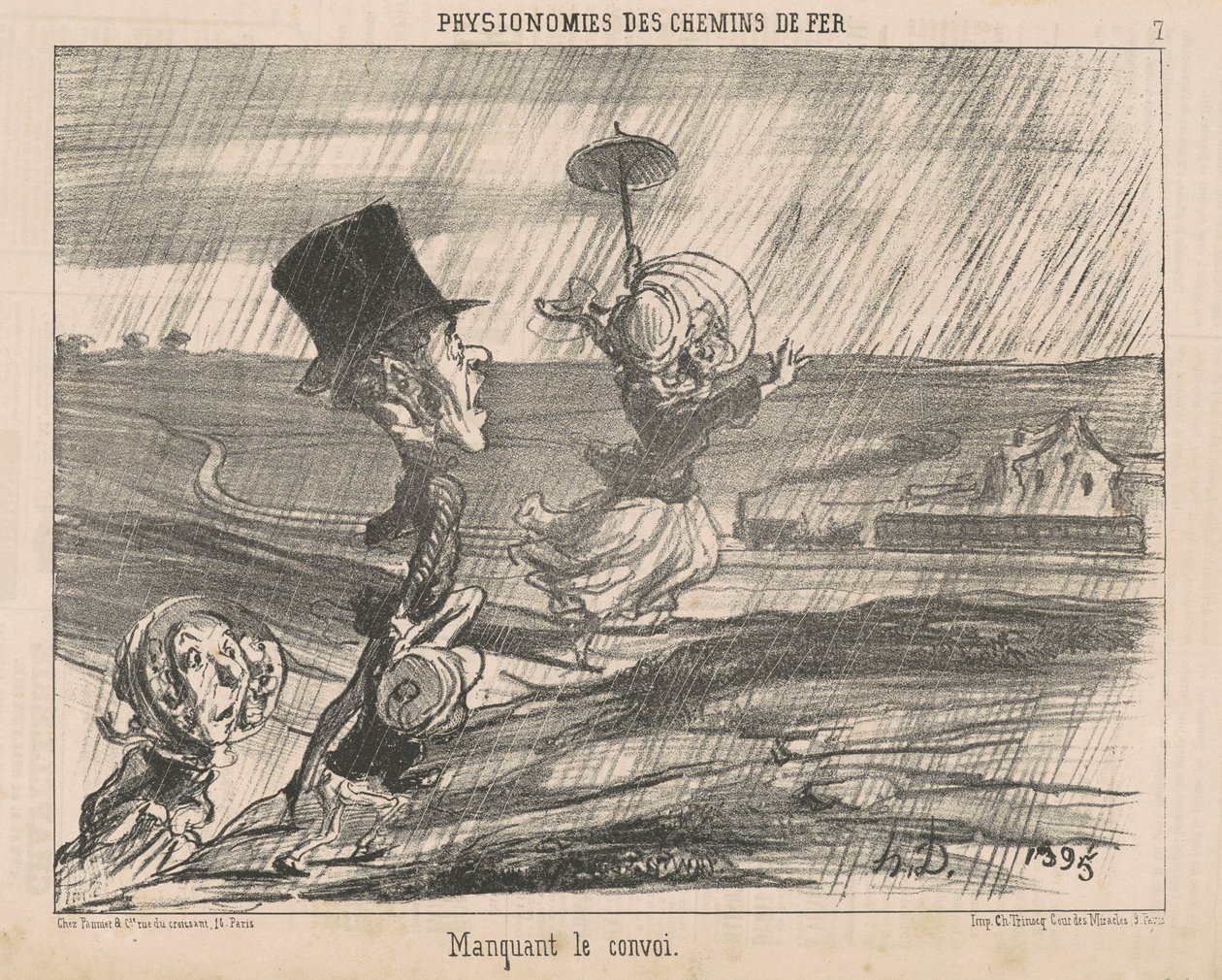 Brak konwoju autorstwa Honoré Daumier