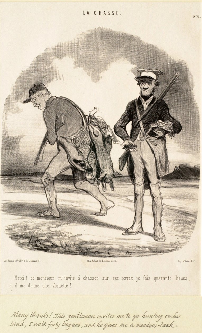 Wielkie dzięki! Ten pan zaprasza mnie na polowanie autorstwa Honoré Daumier