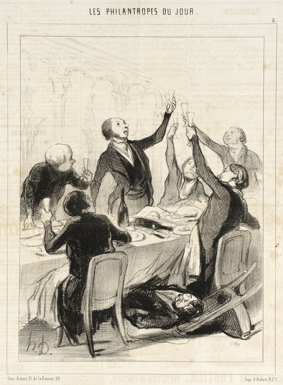 Panowie... pozostał nam jeszcze 43. toast za Towarzystwo Wstrzemięźliwości... autorstwa Honoré Daumier