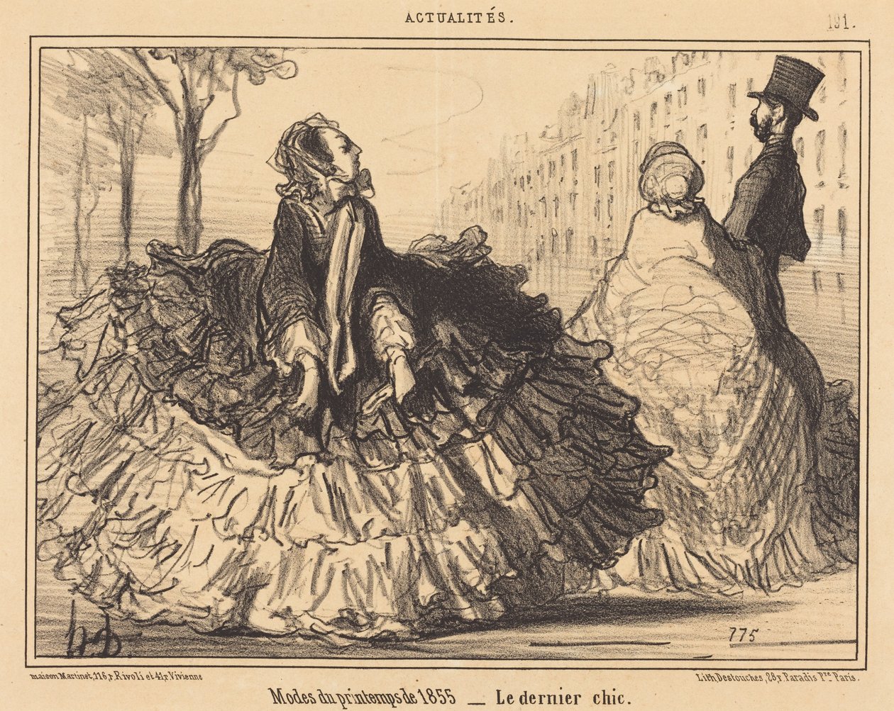 Moda wiosenna z 1855 roku autorstwa Honoré Daumier