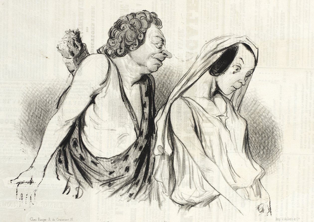 Mój rydwan, moje oszczepy... (Fedra) autorstwa Honoré Daumier