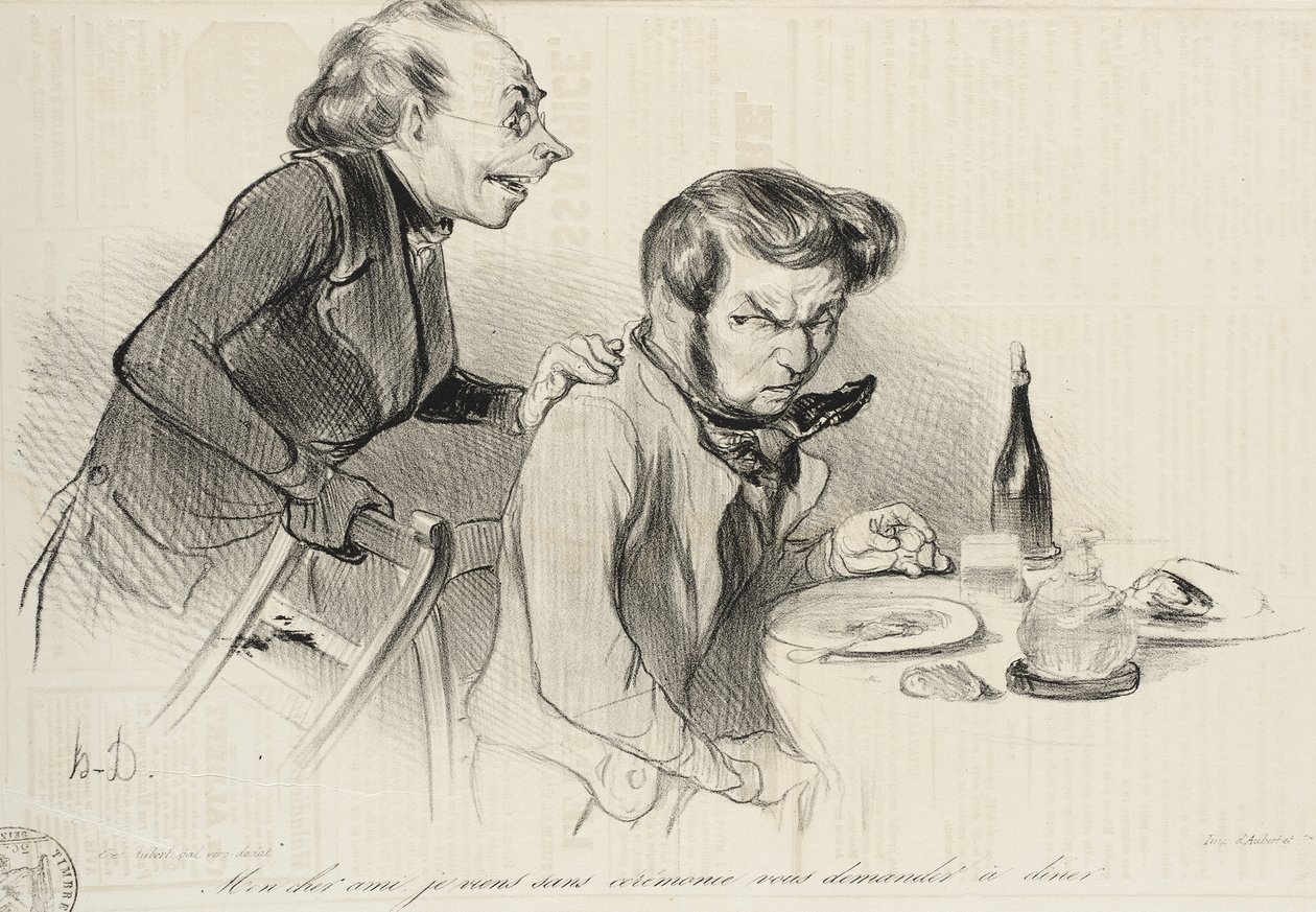 Mój drogi przyjacielu, przychodzę bez ceremonii... autorstwa Honoré Daumier