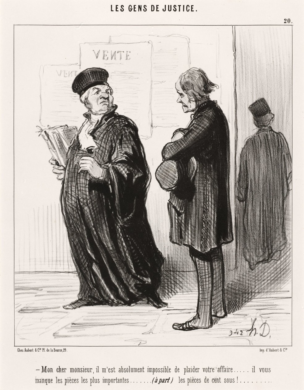 Mój drogi panie... nie da się prowadzić pańskiej sprawy autorstwa Honoré Daumier