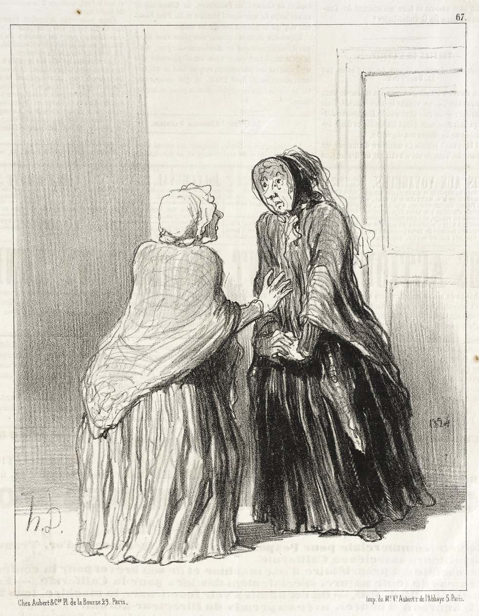 Mój biedny Azor, który umarł!... autorstwa Honoré Daumier