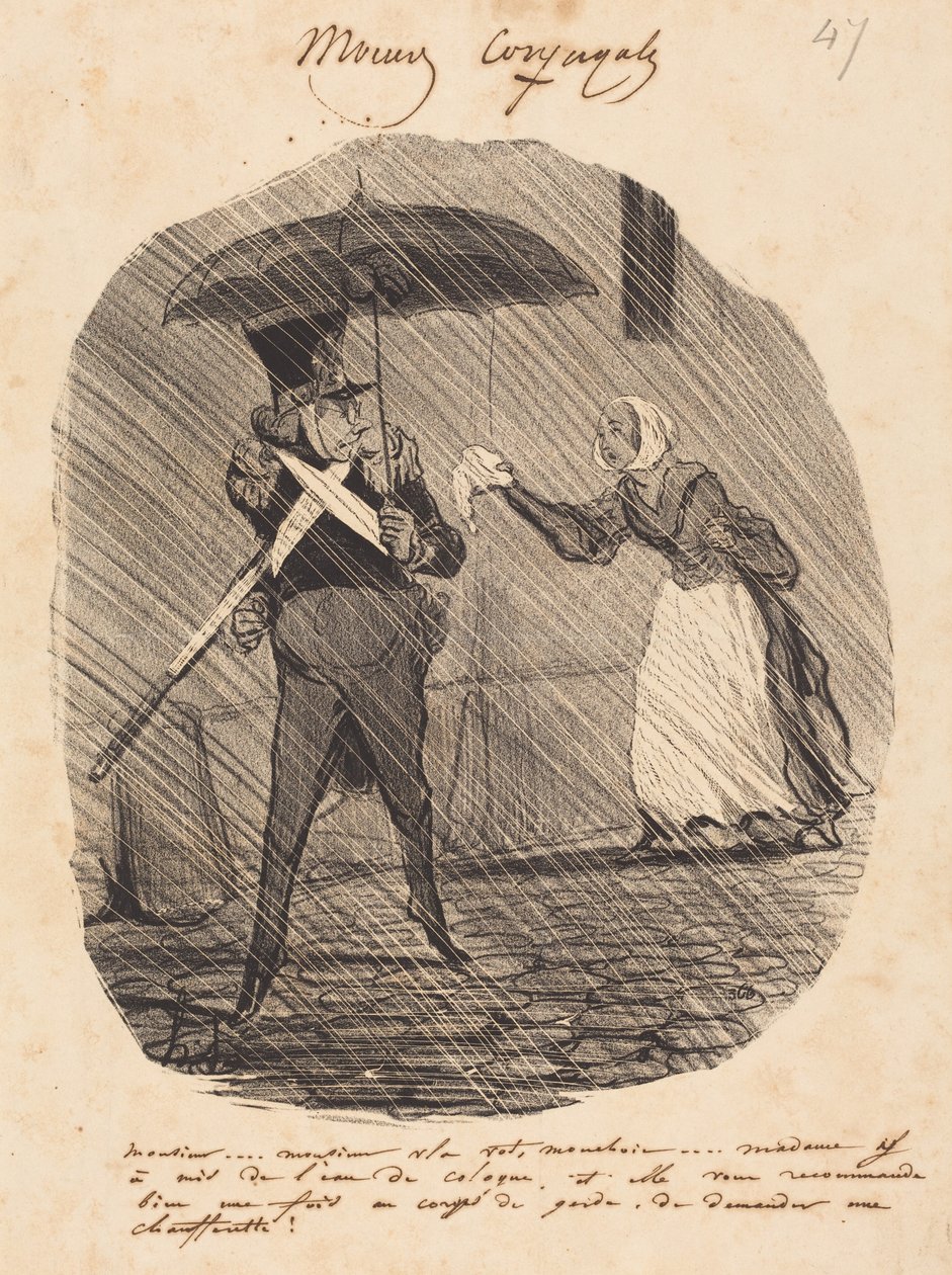 Panie... panie, oto pańska chusteczka autorstwa Honoré Daumier