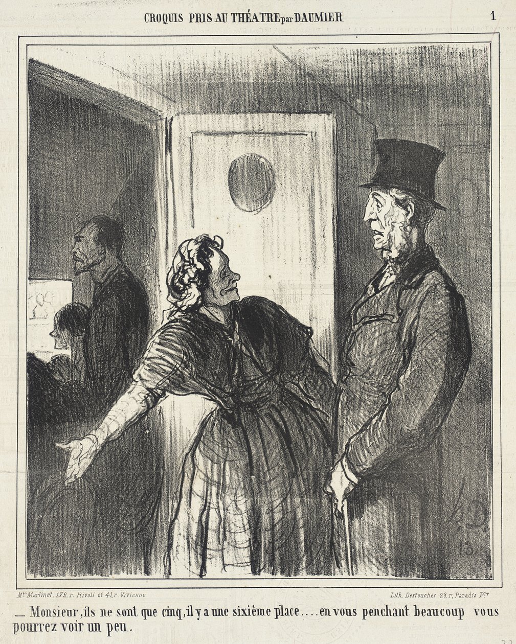 Proszę pana, jest ich tylko pięciu... autorstwa Honoré Daumier