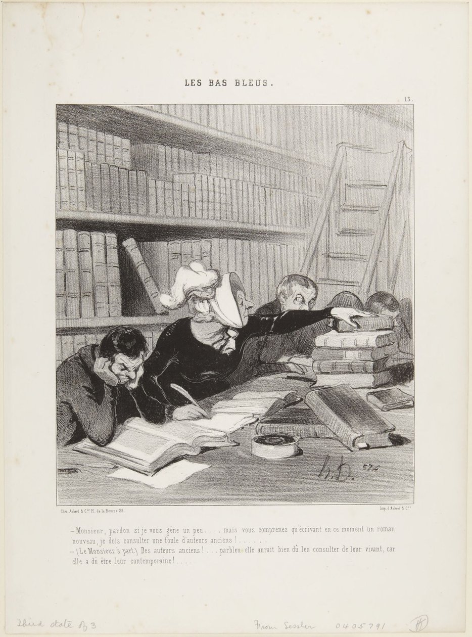 Panie, proszę wybaczyć, jeśli trochę przeszkadzam ..., numer 13 z Niebieskich pończoch autorstwa Honoré Daumier