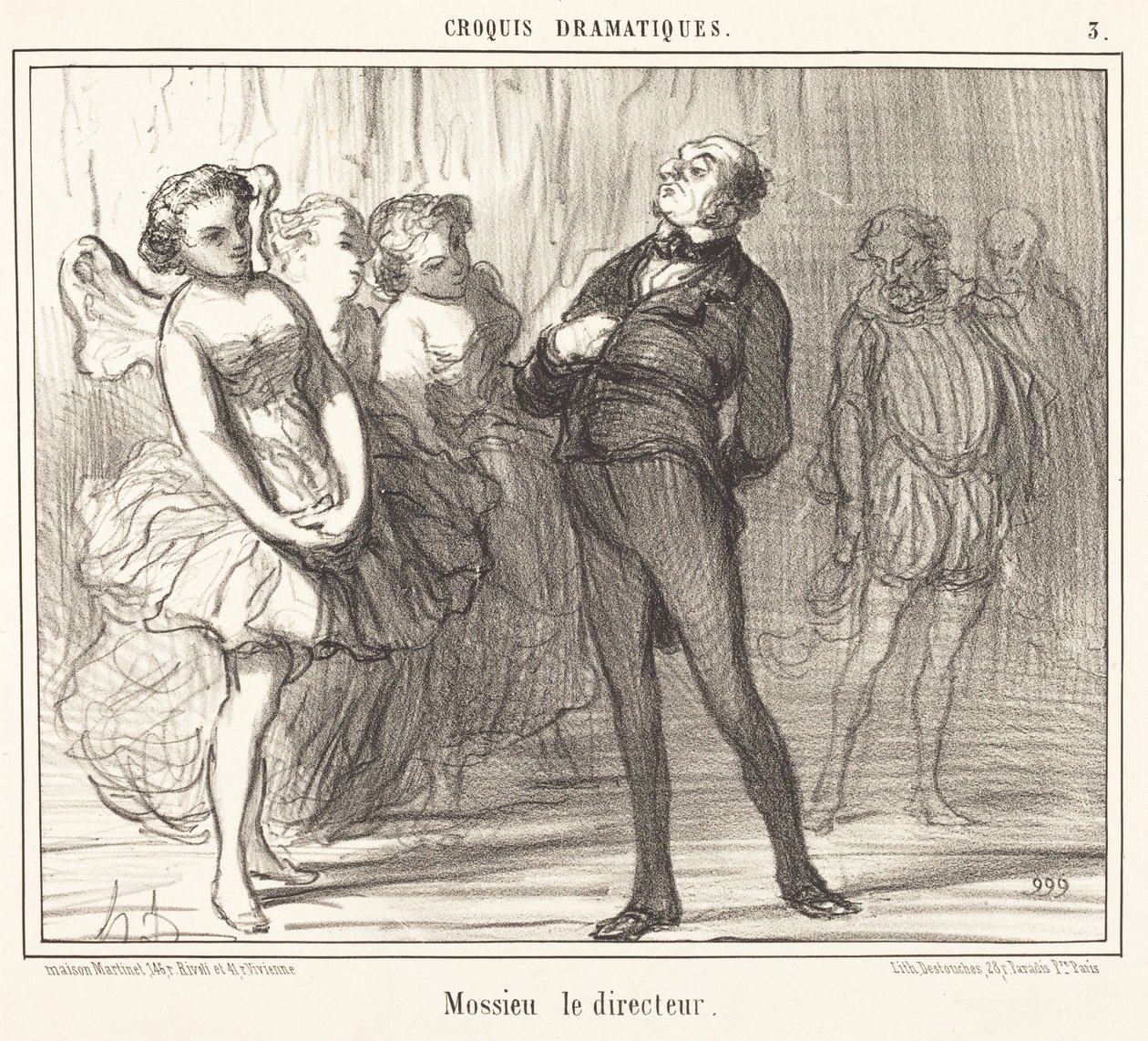 Reżyser Mossie autorstwa Honoré Daumier