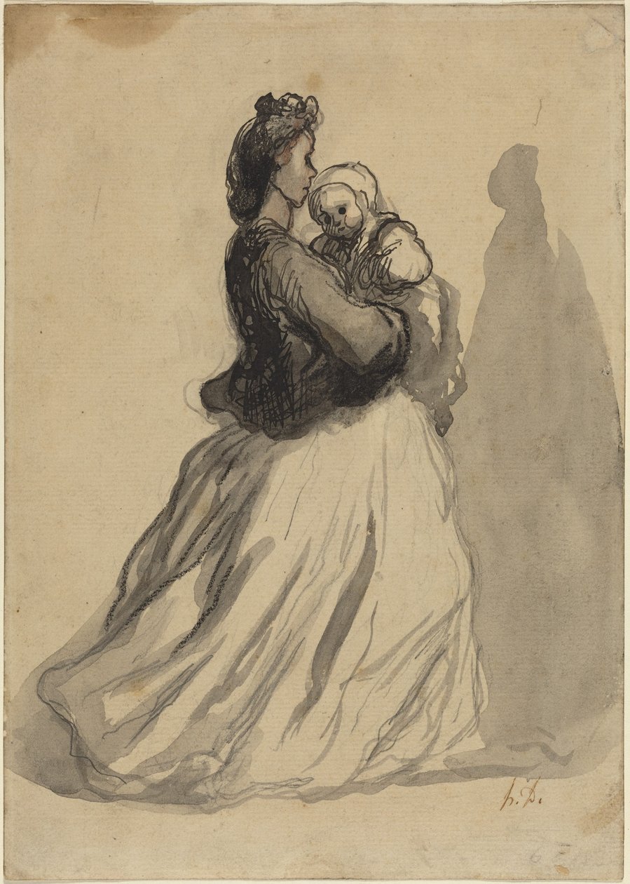 Matka i dziecko autorstwa Honoré Daumier