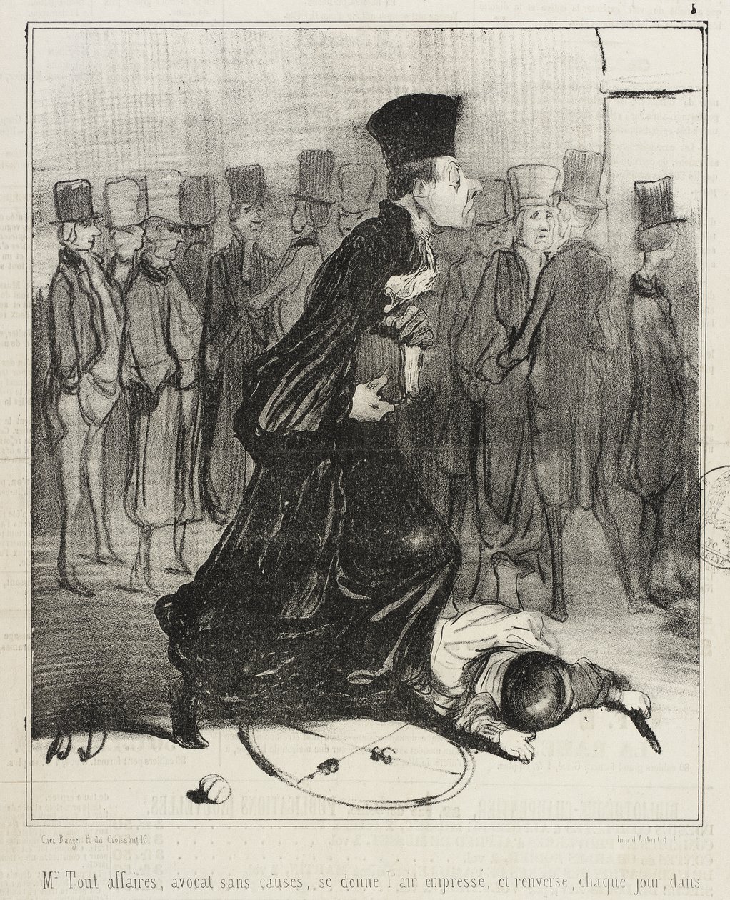 Pan Tout-Affaires, adwokat bez spraw... autorstwa Honoré Daumier