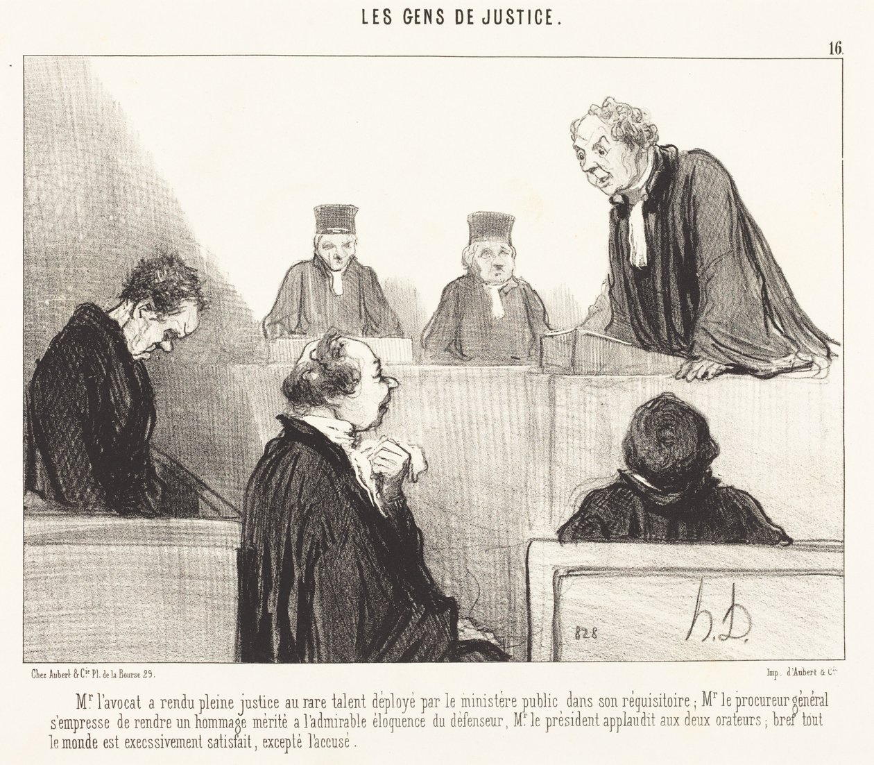Pan prawnik oddał pełną sprawiedliwość... autorstwa Honoré Daumier