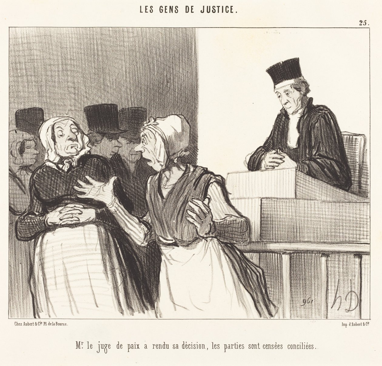 Pan Justice of the Peace wydał swoją decyzję... autorstwa Honoré Daumier