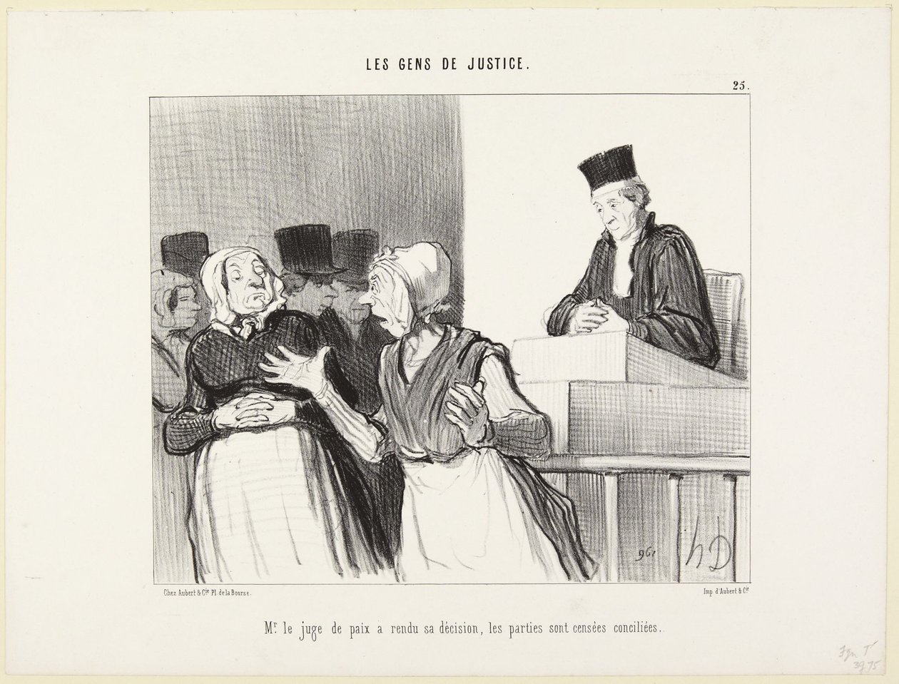 Sędzia pokoju wydał orzeczenie (LesGens de Justice nr 25) (duplikat 75-153) autorstwa Honoré Daumier