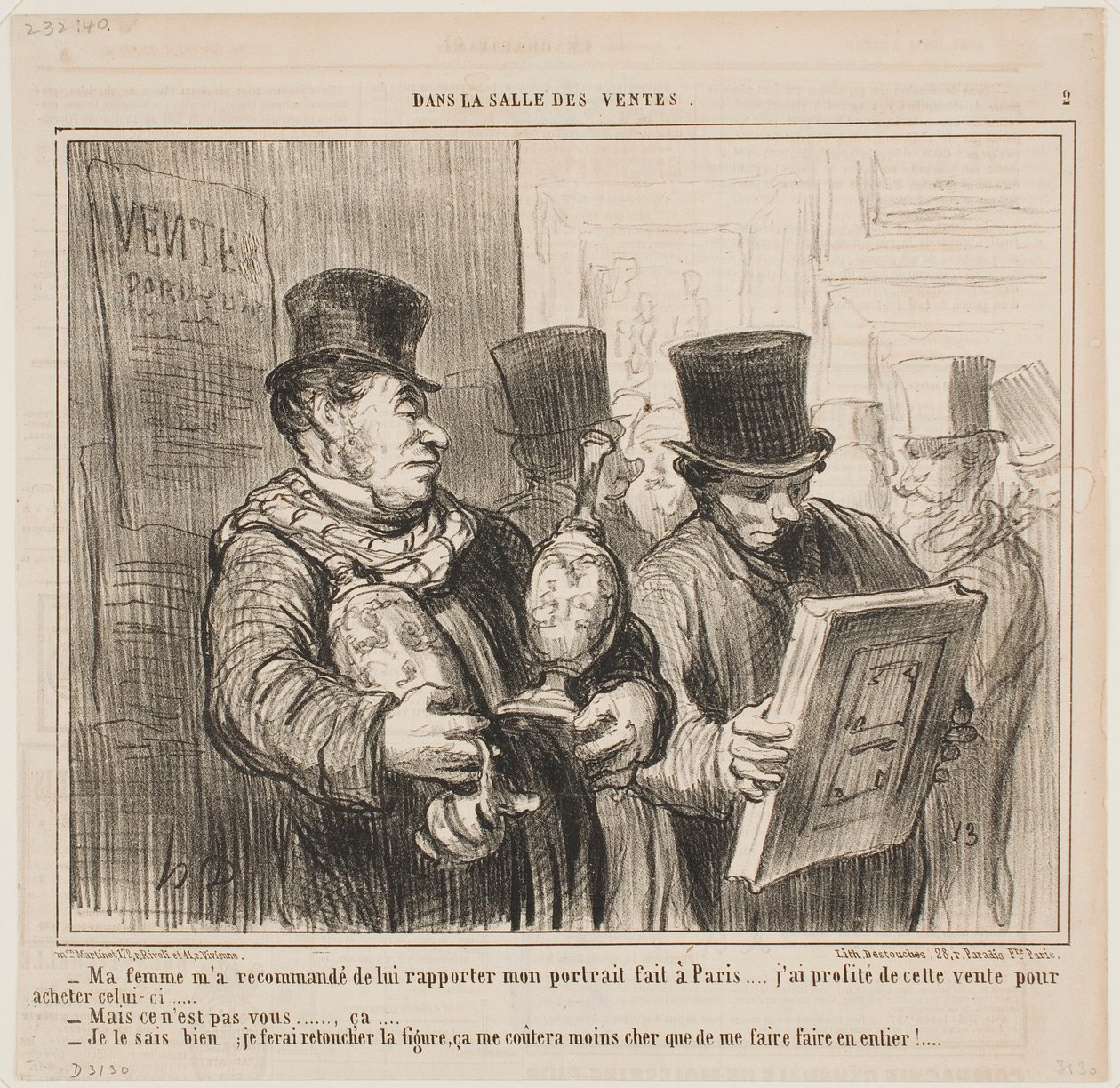Moja żona poprosiła mnie, żebym zrobił sobie zdjęcie, kiedy będę w Paryżu autorstwa Honoré Daumier