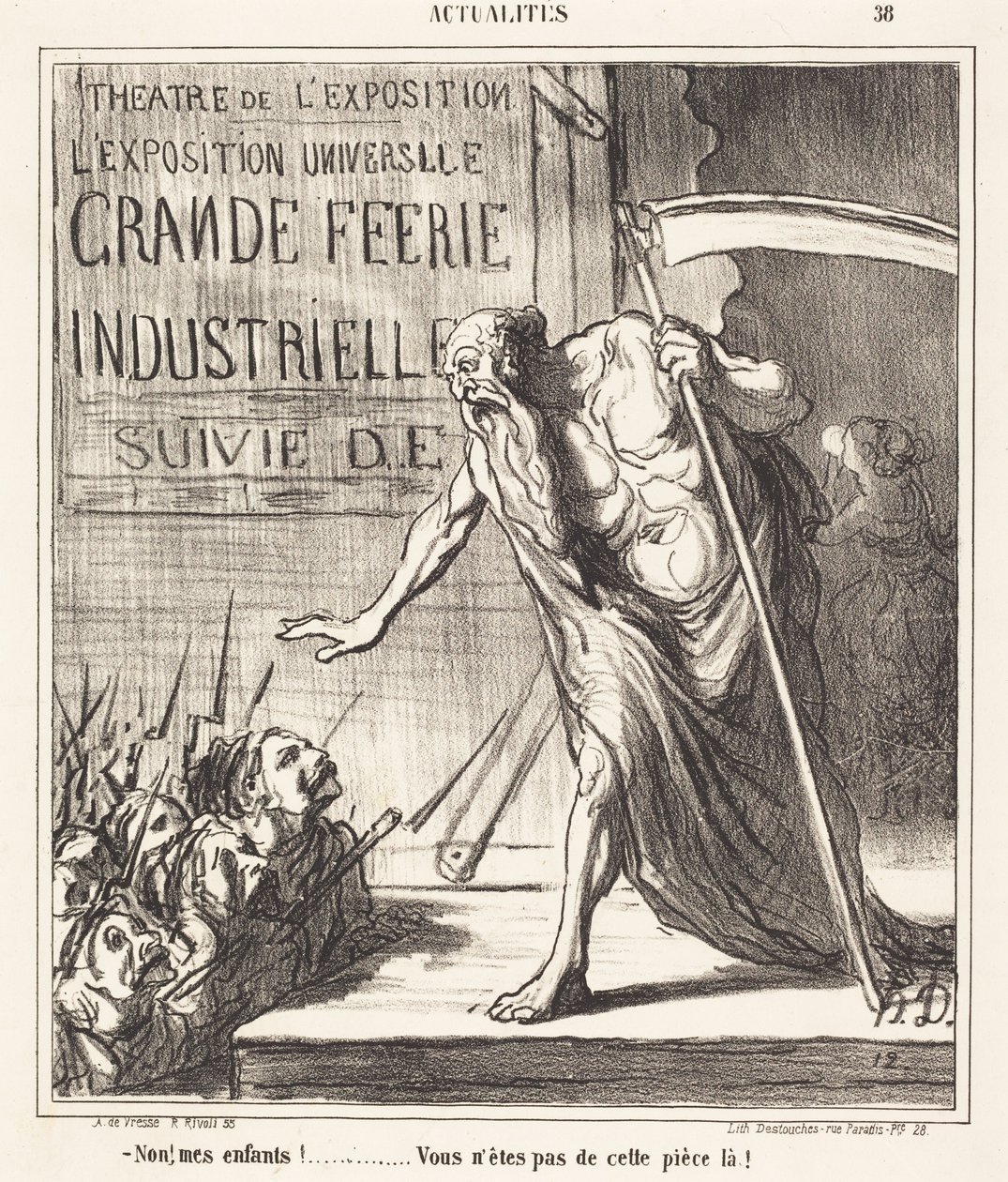 Nie... nie jesteście z tego pokoju! autorstwa Honoré Daumier