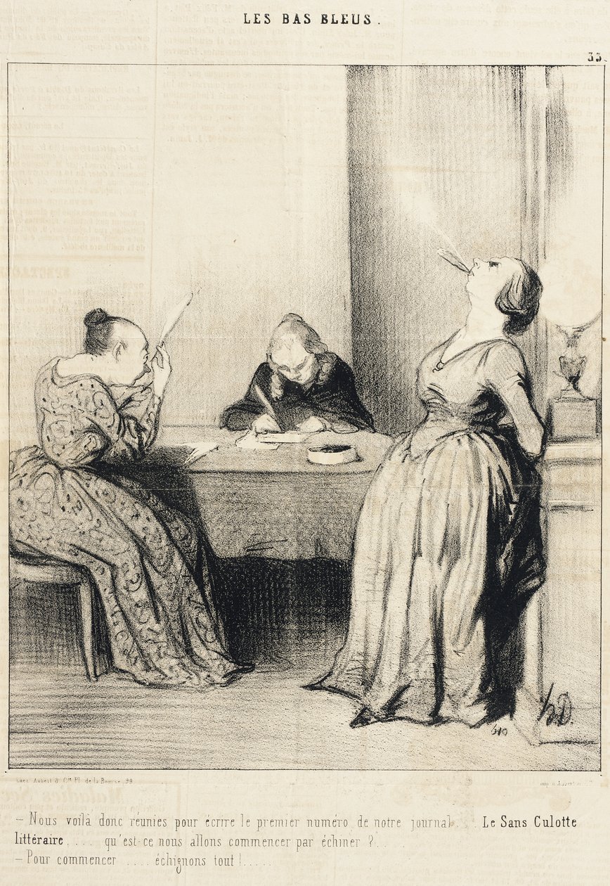 No to jesteśmy… zebrałyśmy się, by napisać pierwszy numer… autorstwa Honoré Daumier