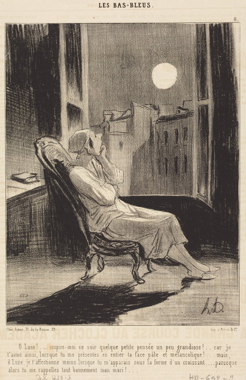 O, Księżycu!... podsuń mi dziś wieczorem jakąś drobną myśl... autorstwa Honoré Daumier
