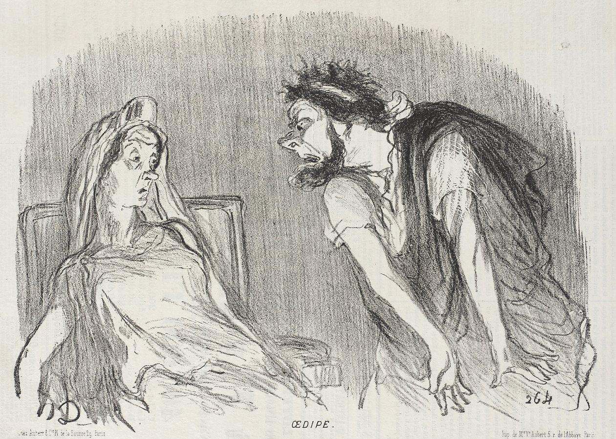 Edyp autorstwa Honoré Daumier