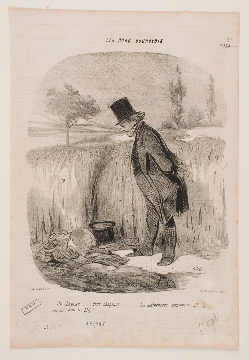 Jeden kapelusz... Dwa kapelusze... autorstwa Honoré Daumier