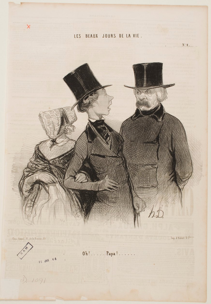 Ups... Tato!... autorstwa Honoré Daumier