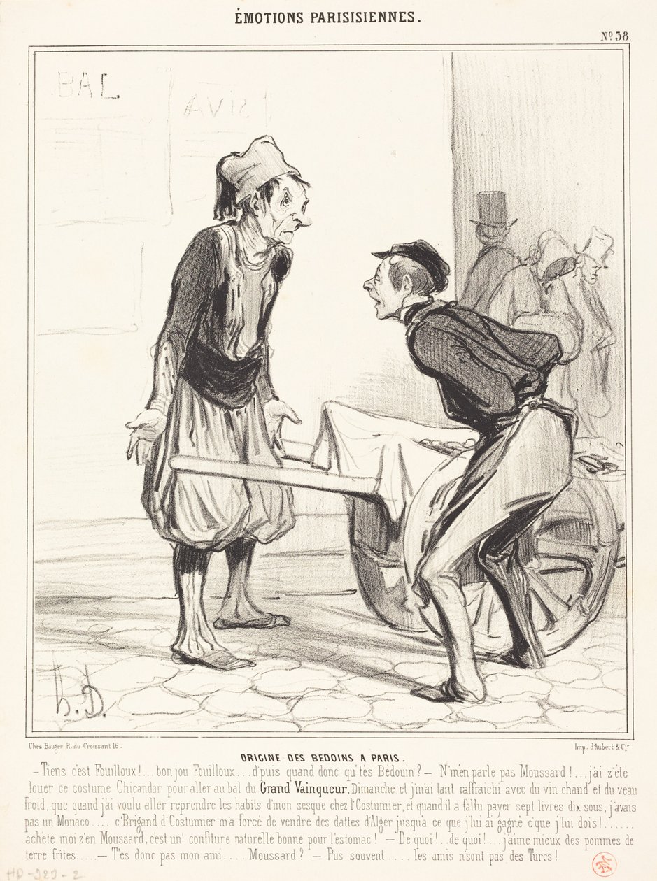 Pochodzenie Beduinów w Paryżu autorstwa Honoré Daumier