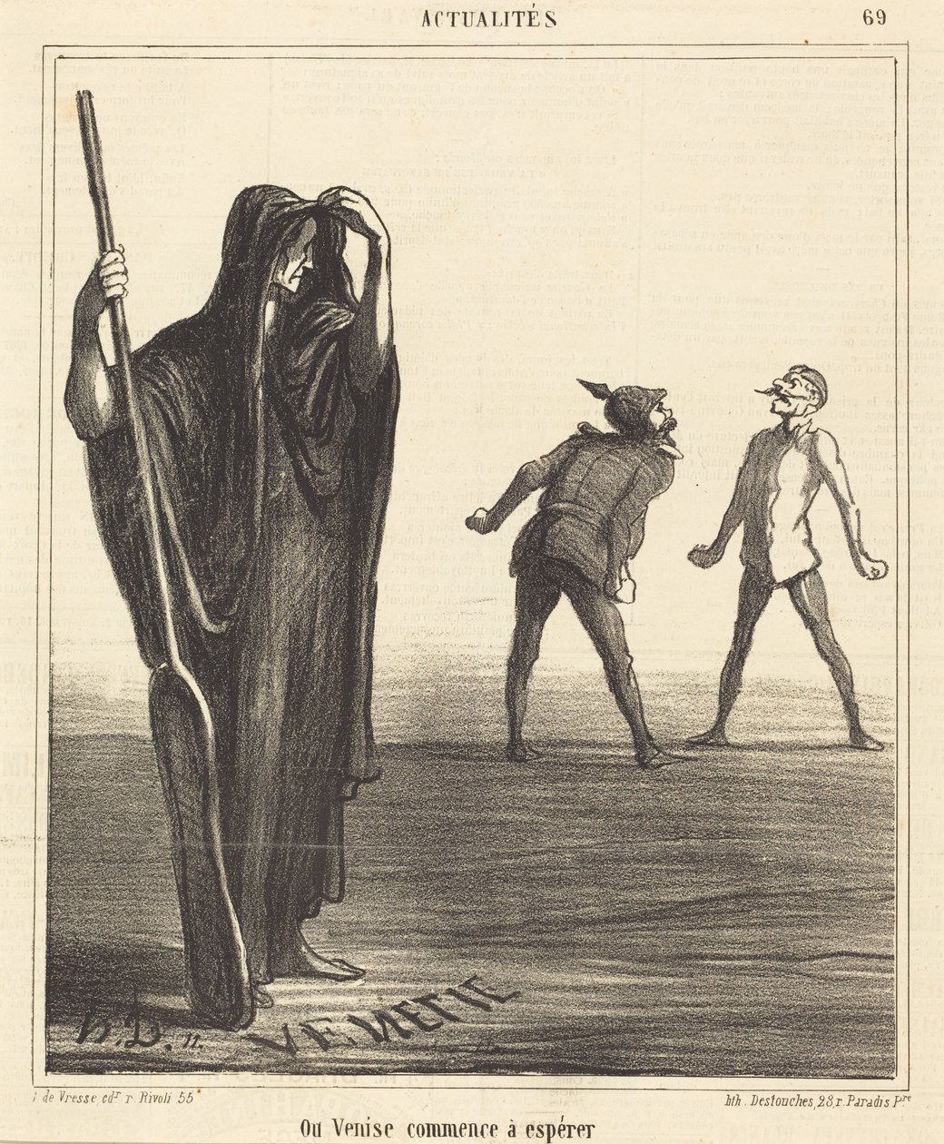 Gdzie Wenecja zaczyna mieć nadzieję autorstwa Honoré Daumier