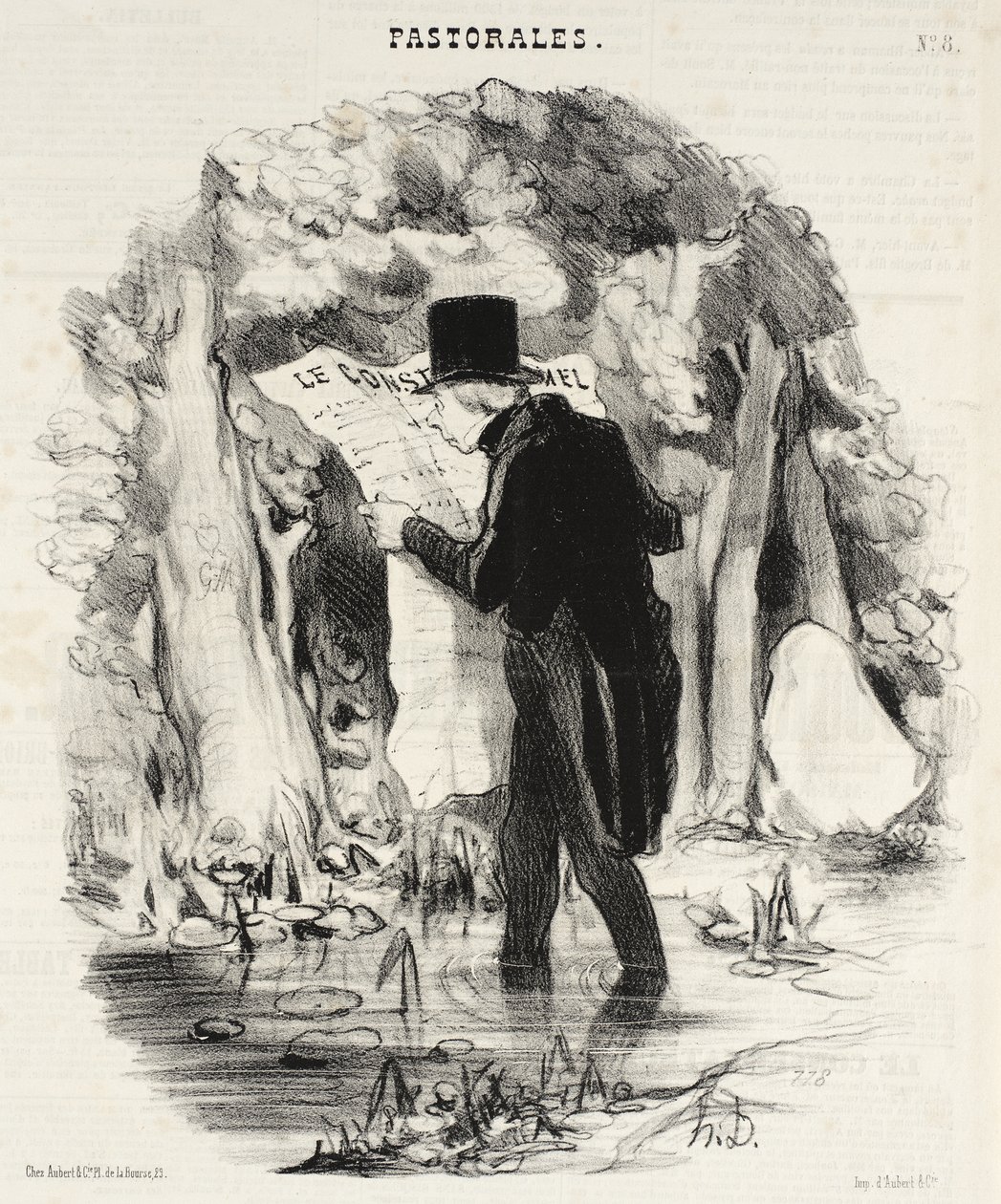 Dokąd może doprowadzić lektura Le Constitutionnel! autorstwa Honoré Daumier